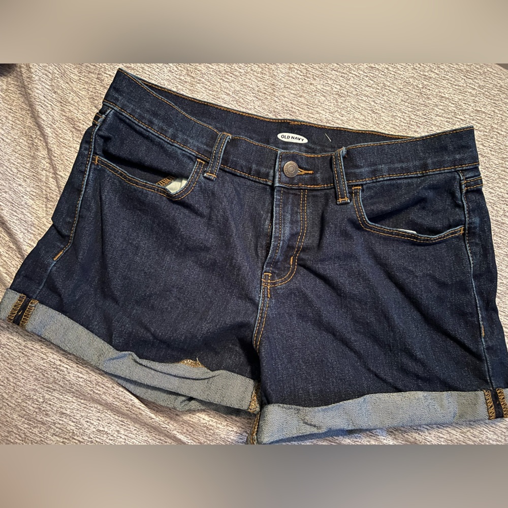 Womens dark jean shorts